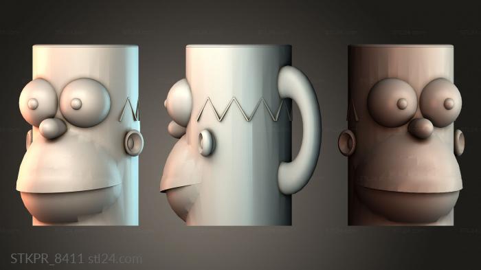 Figurines simple (Homer cup, STKPR_8411) 3D models for cnc