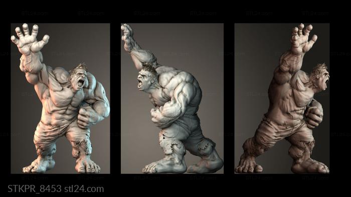 Figurines simple (Hulk nobase - superhero, STKPR_8453) 3D models for cnc