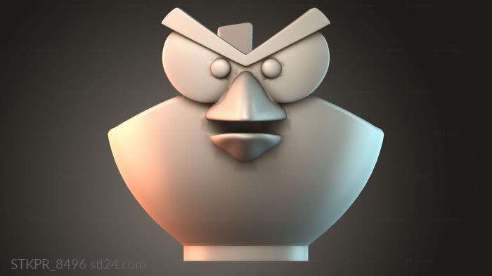 Figurines simple (Angry bird egg cup, STKPR_8496) 3D models for cnc