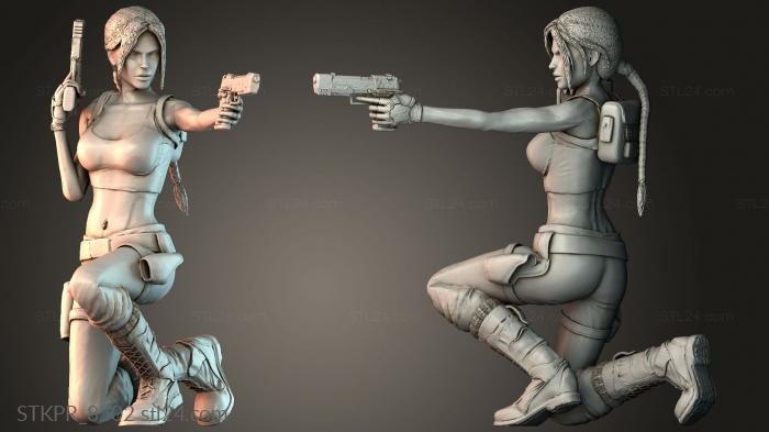 Miss Lara croft shoots