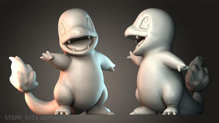 Figurines simple (Charmander - Pokemon, STKPR_8511) 3D models for cnc