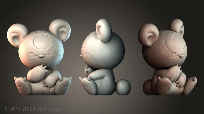 Figurines simple (Teddiursa - pokemon, STKPR_8521) 3D models for cnc