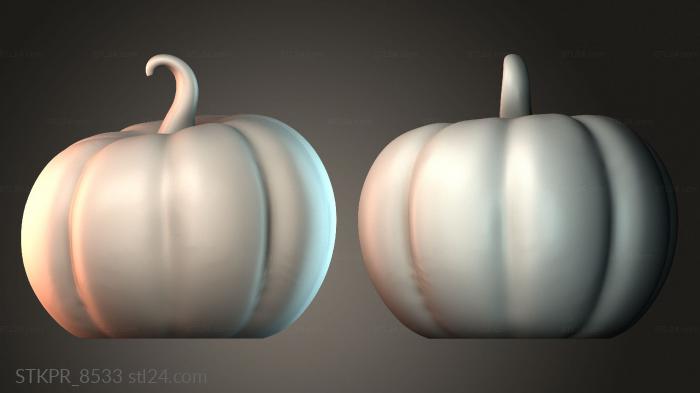 Figurines simple (Halloween Pumpkin pumpkin, STKPR_8533) 3D models for cnc