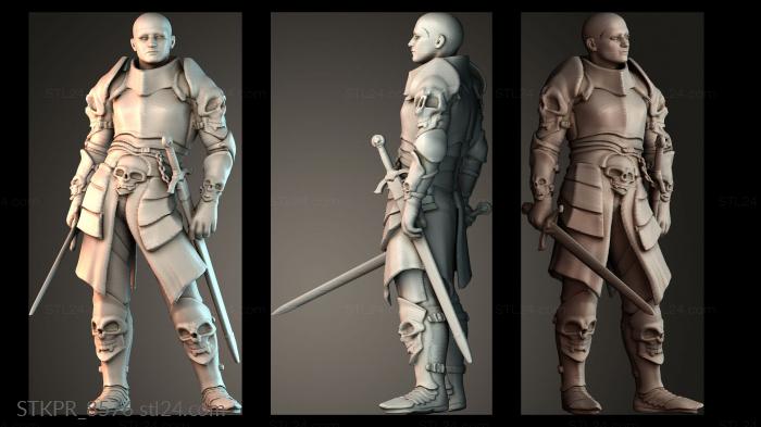 Figurines simple (Knight in armor, STKPR_8576) 3D models for cnc