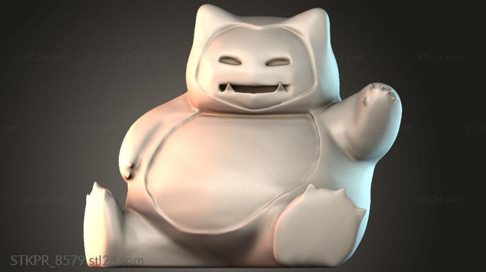 Figurines simple (Snorlax, STKPR_8579) 3D models for cnc