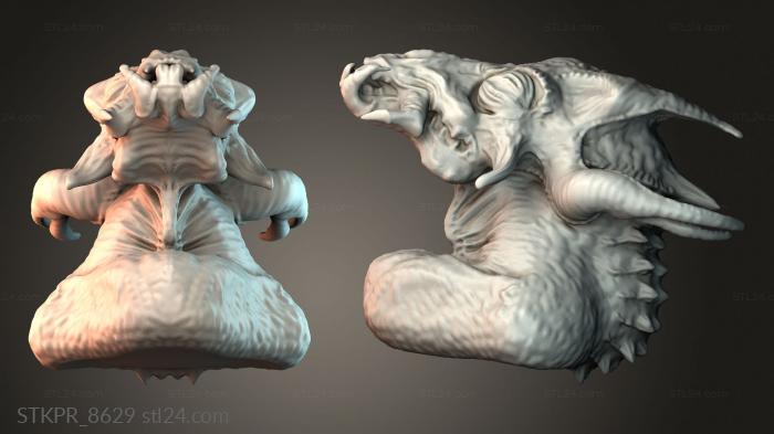 Figurines simple (Strange dragon, STKPR_8629) 3D models for cnc