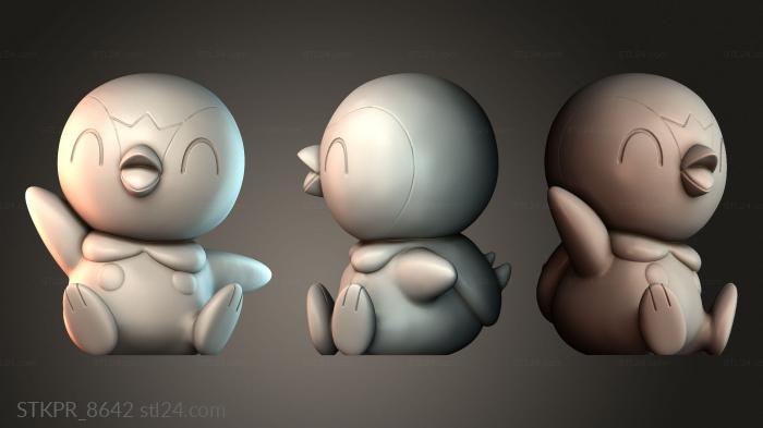 Figurines simple (Piplup - Pokemon, STKPR_8642) 3D models for cnc