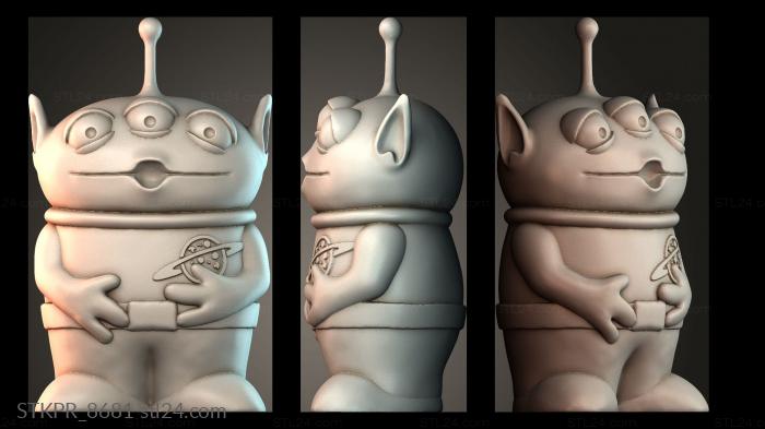 Figurines simple (Toy Story Alien, STKPR_8681) 3D models for cnc