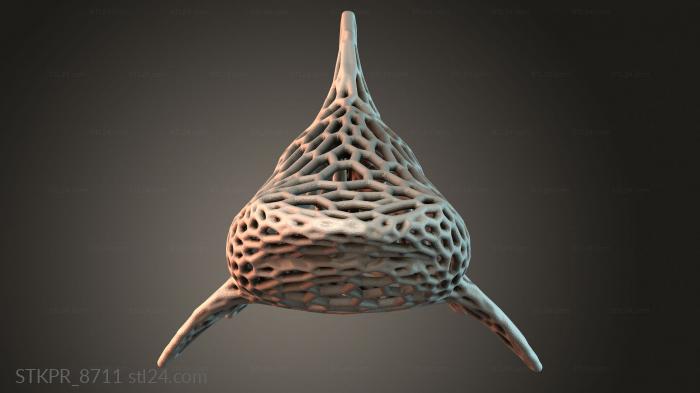 Figurines simple (Voronoi shark, STKPR_8711) 3D models for cnc