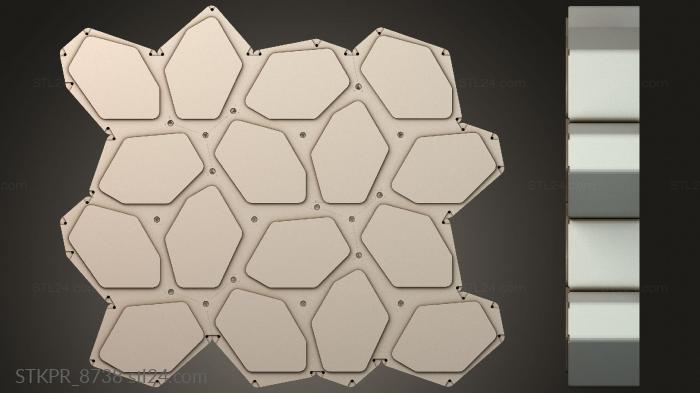 Honeycomb wall shelf