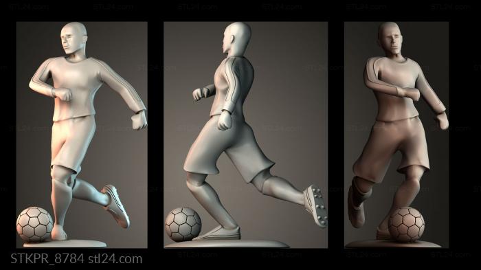 Football player kicking ball