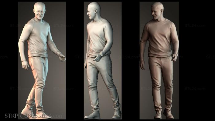 Casual Man Walking Forward