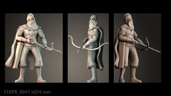 Figurines simple (Baba Yaga Horseman, STKPR_8847) 3D models for cnc