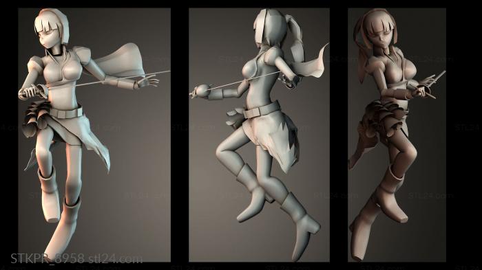 Девушка рыцарь позирует