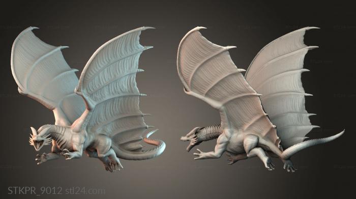 Copper dragon flying