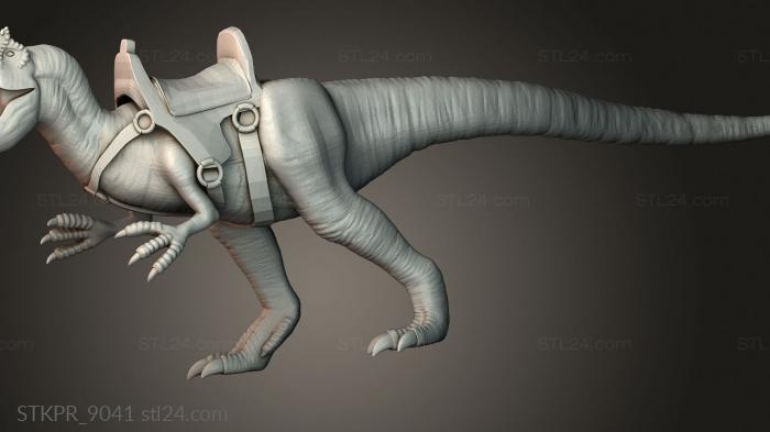 Allosaurus wearing armor