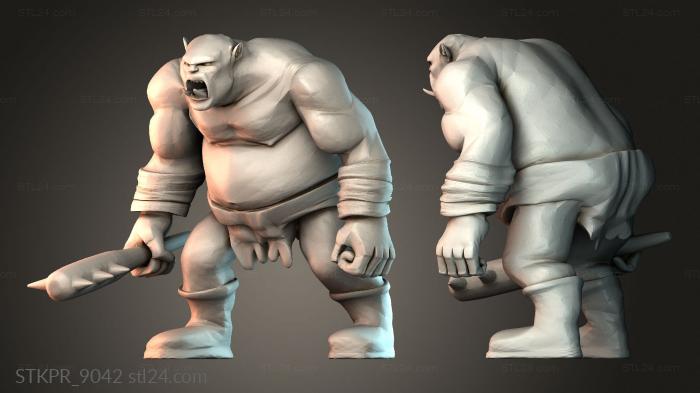 Figurines simple (Churly the orc stooge, STKPR_9042) 3D models for cnc