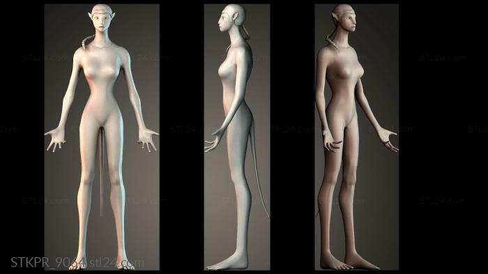 Figurines simple (Navi female, STKPR_9064) 3D models for cnc