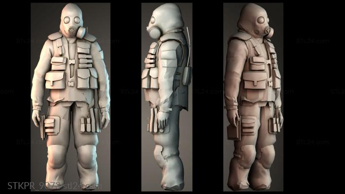 Figurines simple (Special forces soldier, STKPR_9073) 3D models for cnc