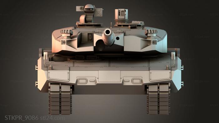 Military Tank Front View