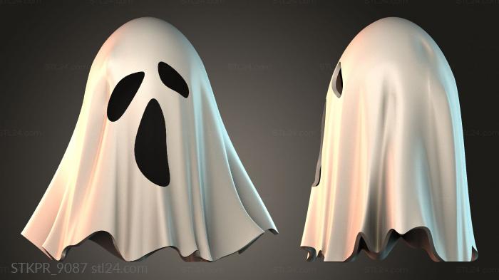 Figurines simple (Spooky Ghost Figure, STKPR_9087) 3D models for cnc