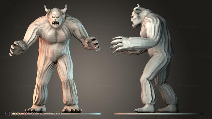 Figurines simple (Abominable yeti new, STKPR_9110) 3D models for cnc
