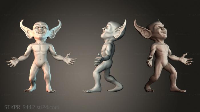 Figurines simple (Azza Gremlin, STKPR_9112) 3D models for cnc