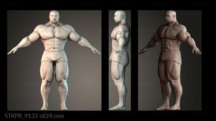 Figurines simple (Powerful man, STKPR_9133) 3D models for cnc