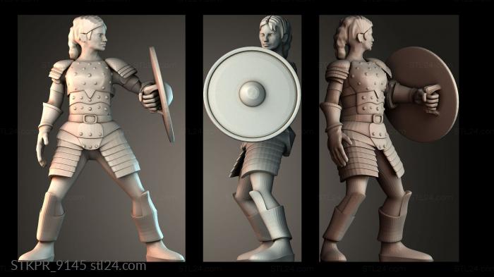 Female human cleric shield