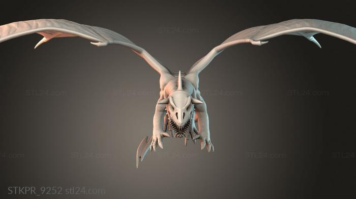 Летающий чёрный дракон змееголов