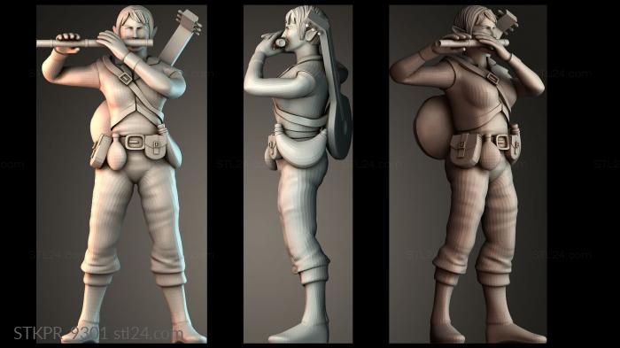 Elven Female Bard with Flute