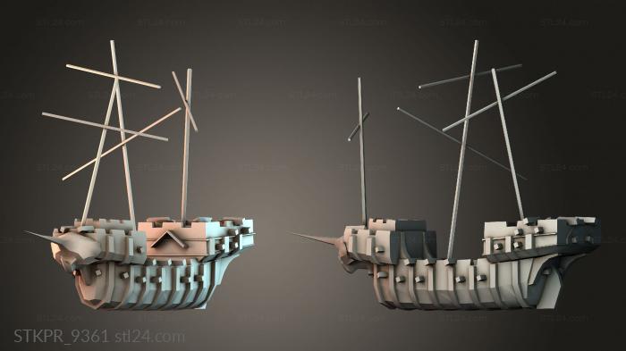 Figurines simple (Beached ship, STKPR_9361) 3D models for cnc