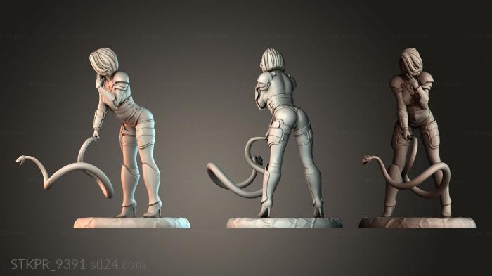 Figurines simple (Beauty warrior, STKPR_9391) 3D models for cnc