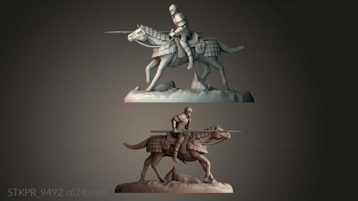 Figurines simple (Cavalry soldiers, STKPR_9492) 3D models for cnc