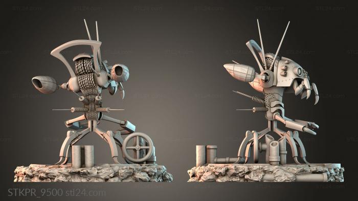 Figurines simple (Mechanical Artwork Display, STKPR_9500) 3D models for cnc