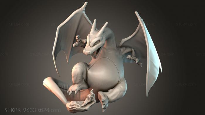 Figurines simple (Charizard - pokemon old, STKPR_9633) 3D models for cnc