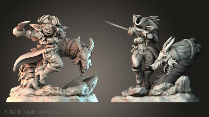 Figurines simple (Goblin Space Pirate, STKPR_9645) 3D models for cnc
