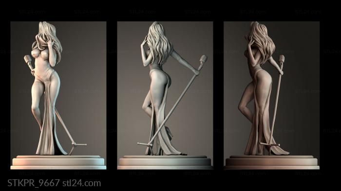 Figurines simple (Singer Jessica on stage, STKPR_9667) 3D models for cnc