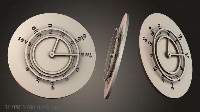 Figurines simple (Dial Time Display, STKPR_9708) 3D models for cnc