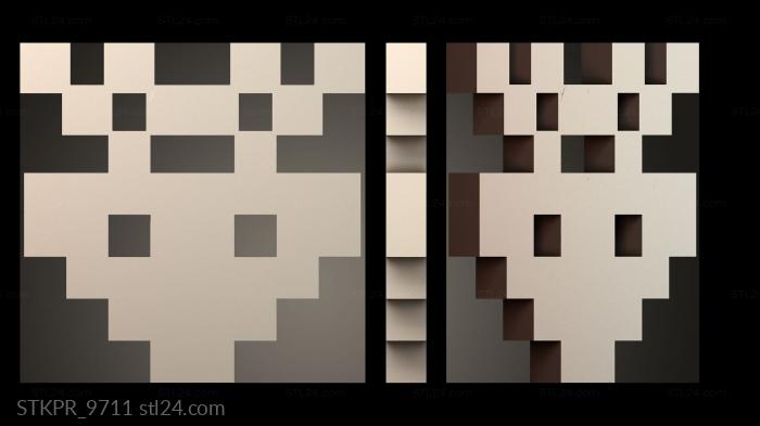 Pixelated Alien Design