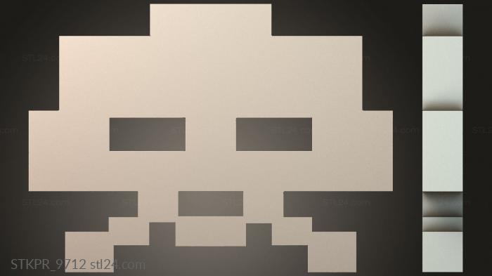 Pixelated Skull Design