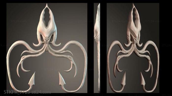 Figurines simple (Stylized Octopus Design, STKPR_9725) 3D models for cnc