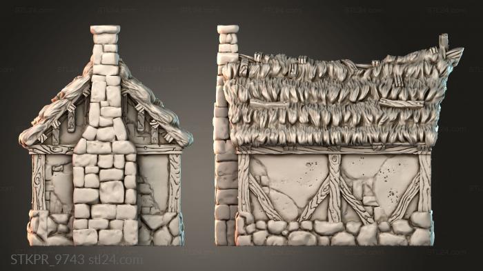 Figurines simple (Rustic Stone Cottage, STKPR_9743) 3D models for cnc