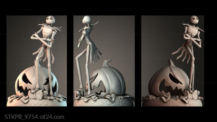 Figurines simple (Jack Skellington, STKPR_9754) 3D models for cnc