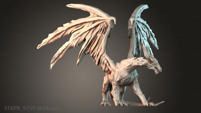 Figurines simple (Black Dragon, STKPR_9759) 3D models for cnc