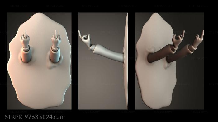 Figurines simple (Surreal Gesture Expression, STKPR_9763) 3D models for cnc