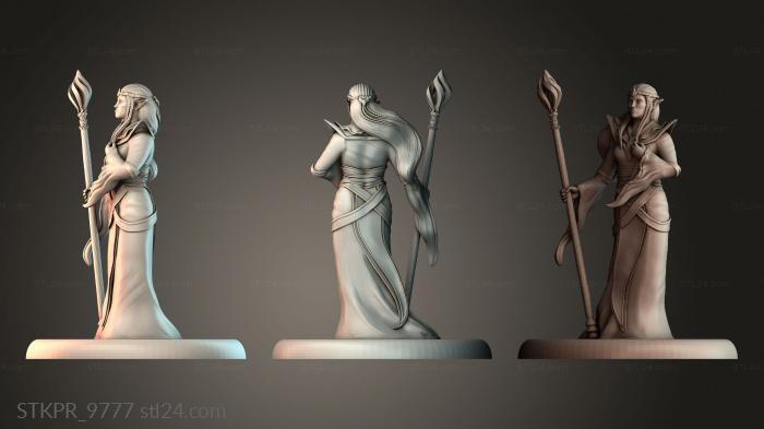 Figurines simple (Elven Sorceress, STKPR_9777) 3D models for cnc