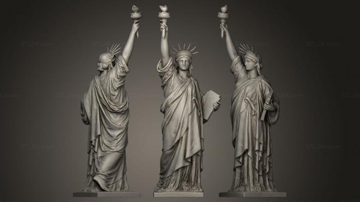 Статуэтки и статуи разные (Статуя свободы бронзовая модель, STKR_0039) 3D модель для ЧПУ станка