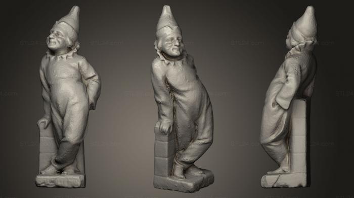 Miscellaneous figurines and statues (Boardwalk Souvenir Clown Statuette, STKR_0097) 3D models for cnc