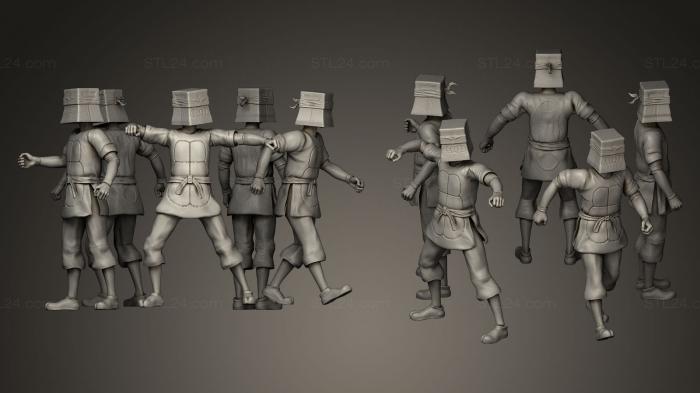 Miscellaneous figurines and statues (Crooked Ninja Turtle Gang, STKR_0133) 3D models for cnc